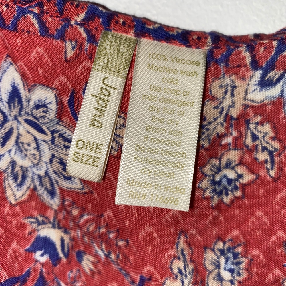 Japna Boho Floral Open Front Kimono - Picture 2 of 3